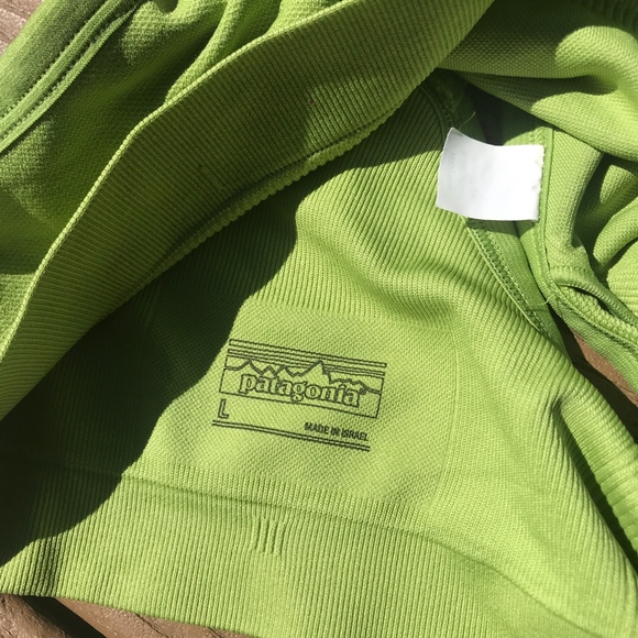 Patagonia Mesh Sports Bra Light Green Sz L - Picture 3 of 3